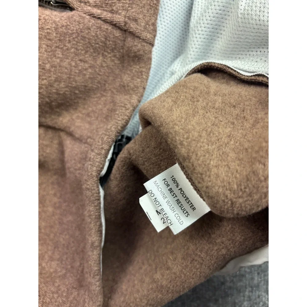 Peter Millar Warmth Vest Mens Large Brown Full Zip Fleece Sweater Knit 66292